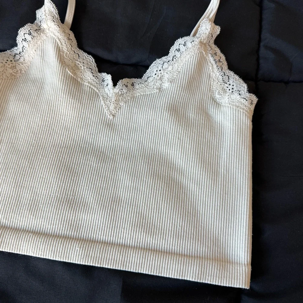 wild fable off-white lace trim seamless tank top - Picture 6 of 9